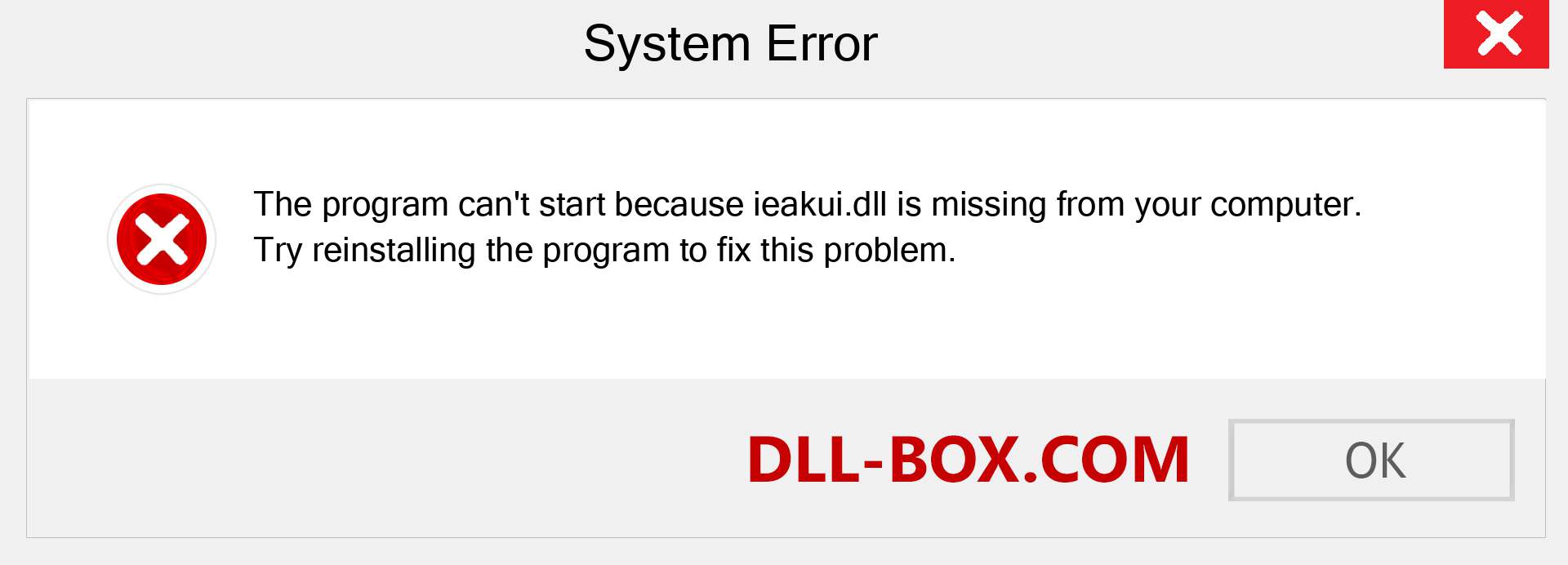  ieakui.dll file is missing?. Download for Windows 7, 8, 10 - Fix  ieakui dll Missing Error on Windows, photos, images